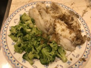 Tilapia and broccoli